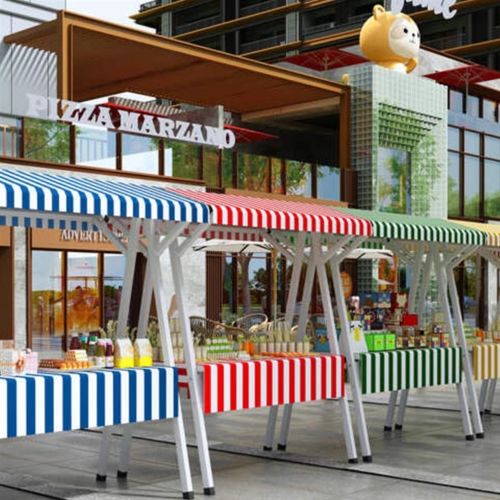 网红户外移动可折叠集市夜市庙会展台铁艺花架地摊车促销台摊位