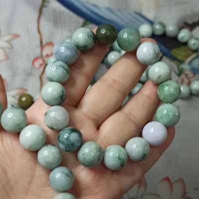 天然翡翠手串圆珠链大卡13mm