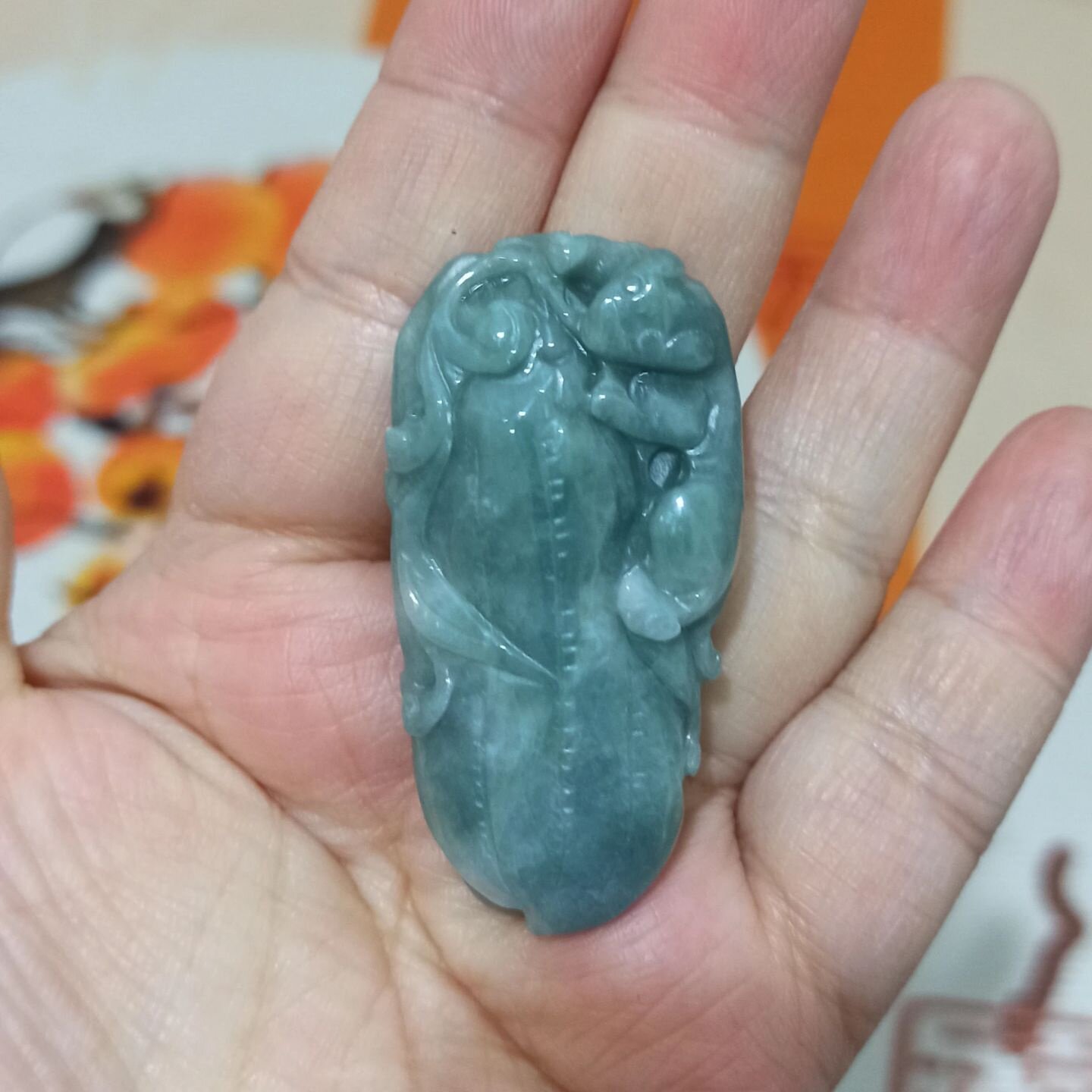 翡翠吊坠雕刻件手把件飘花貔貅图片
