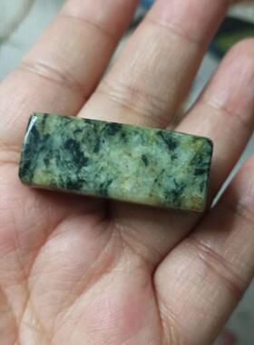 400缅甸天然翡翠桶珠通孔大方块卡36X15mm左右手工编绳满48元包邮