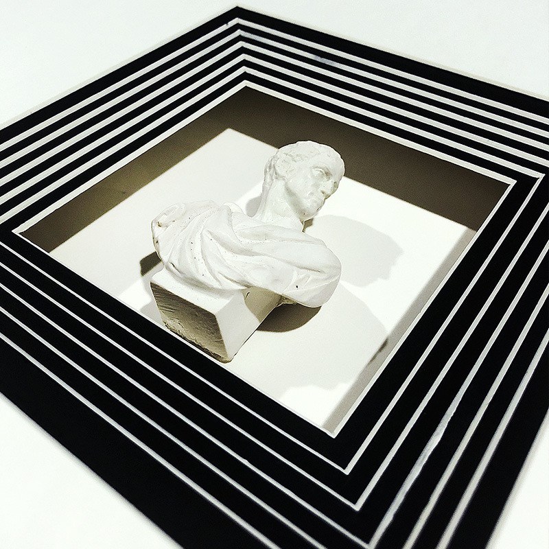 现代简约立体装饰画玄关挂画酒店餐厅间壁画样板房书房竖版小雕像图片