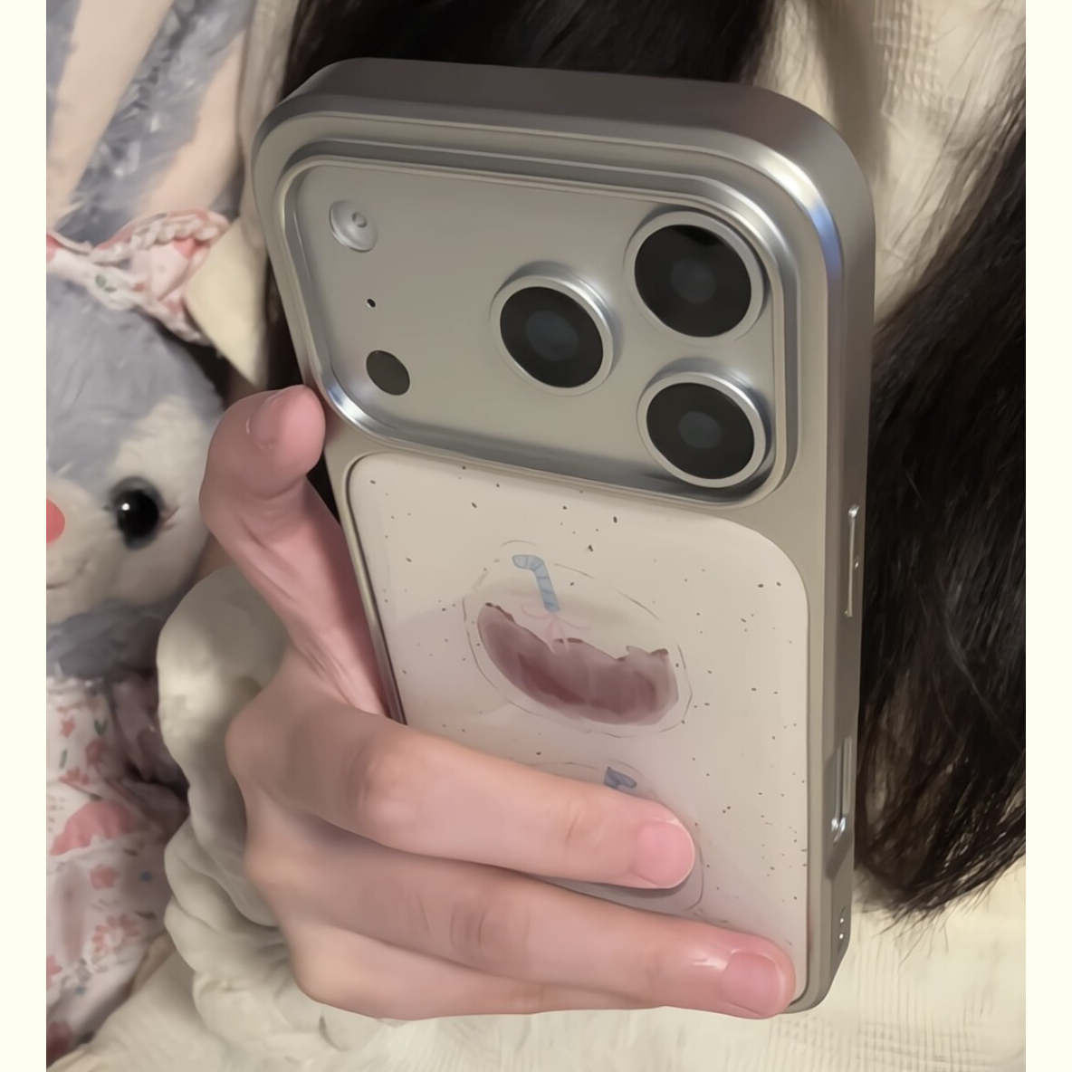 滴胶泼墨油画椰子手机壳