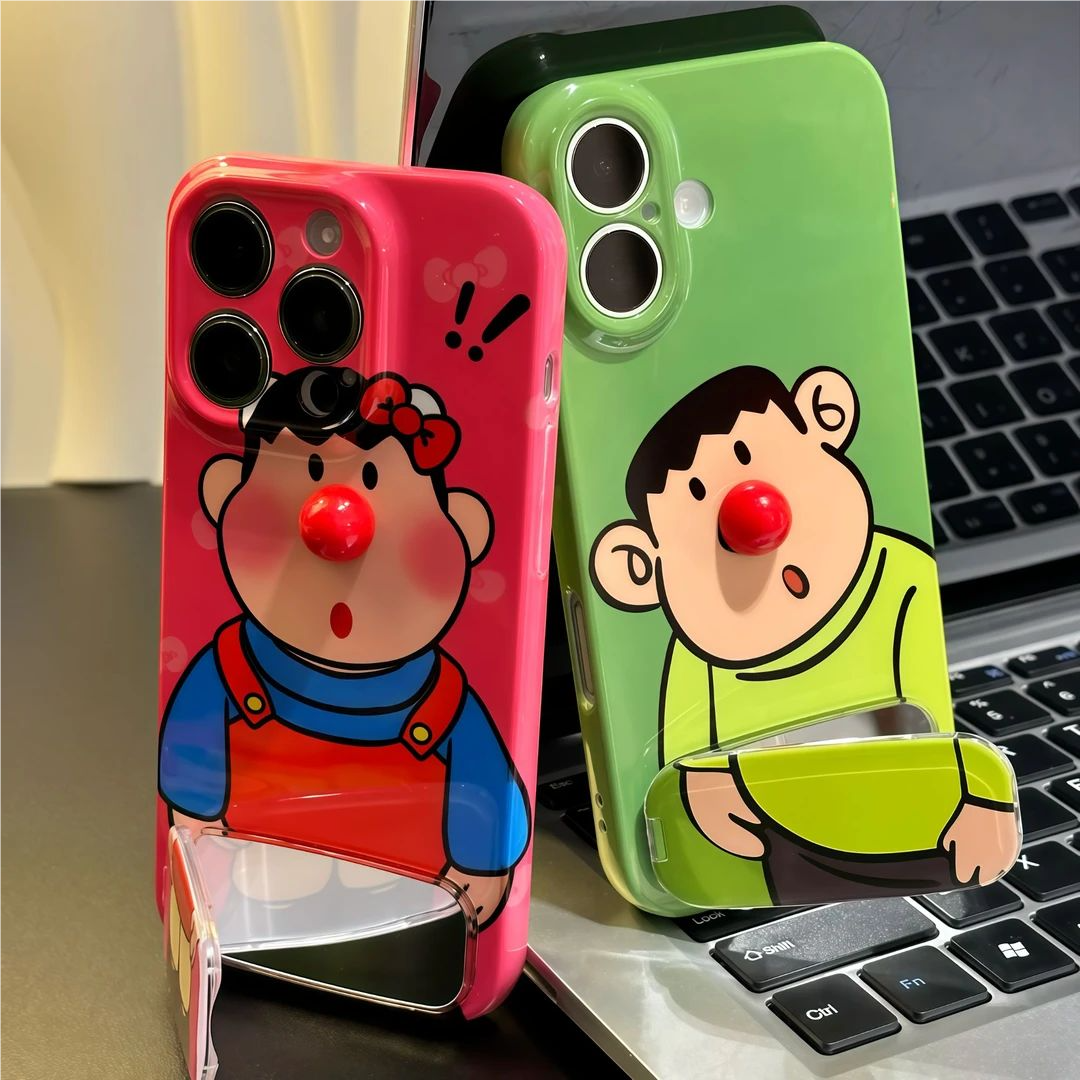 iPhone16/17可爱红鼻情侣手机壳