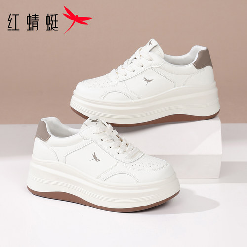 红蜻蜓女鞋小白鞋2026新款春季鞋子厚底增高运动休闲鞋百搭板鞋女