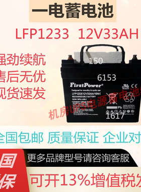 一电蓄电池LFP1233 12V33AH直流屏消防机房免维护UPS电源消防主机