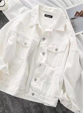 正货白色牛仔外套女短款宽松韩版2025年秋季秋款新款BF百搭文艺潮