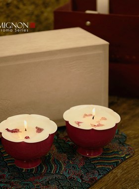 Mignon雨眠香事中式香薰蜡烛礼盒助眠两款香味套装礼物结婚伴手礼
