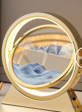 流沙画摆件创意艺术客厅办公室酒柜电视柜家居轻奢装饰品礼物沙漏