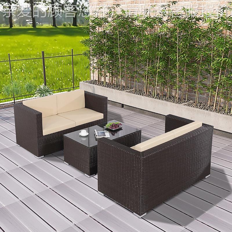 户外沙发组合别墅庭院露a台藤台休闲编花园阳室外藤SZD24110椅Rat