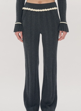 ORA GENESIS2025年秋季新品手钩花针织长裤