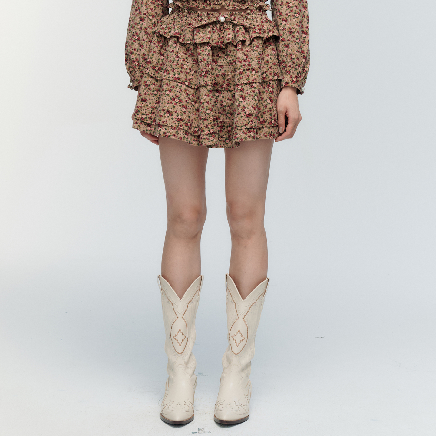 ORA GENESIS2025年冬季新品印花灯芯绒半裙