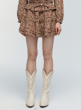 ORA GENESIS2025年冬季新品印花灯芯绒半裙