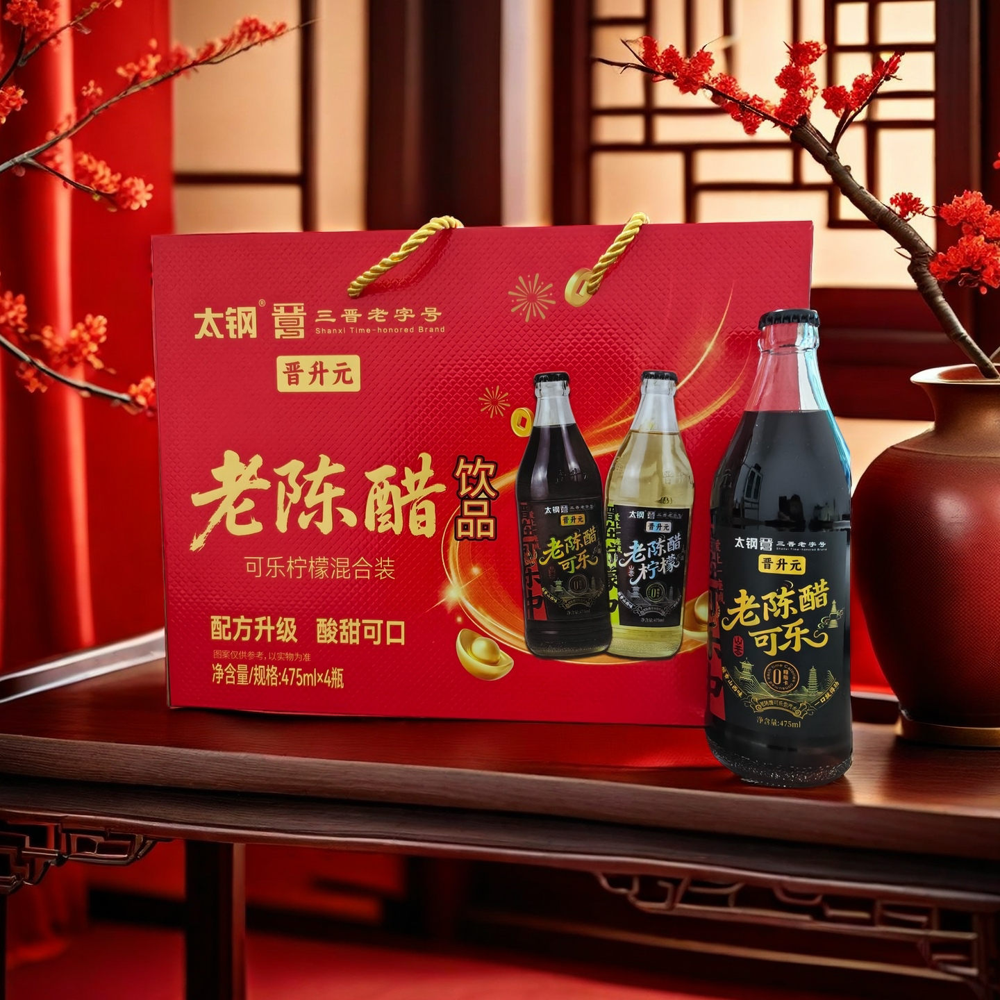 太钢老陈醋可乐雪碧0糖0卡0脂图片