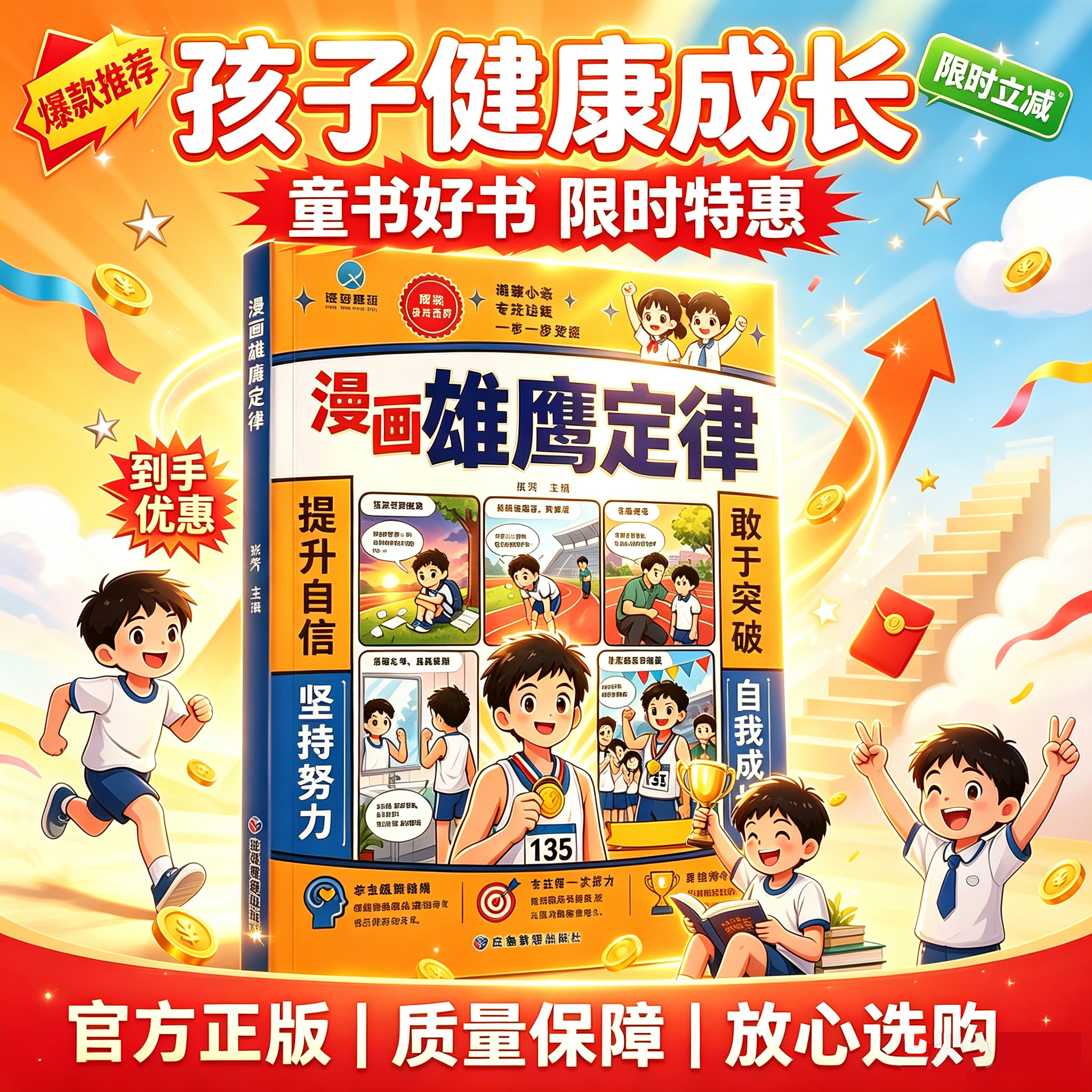 【抖音同款】正版 漫画版雄鹰定律儿童励志成长书籍人生的黄金法则学会负责养成强者思维社交力 书籍正版书图片