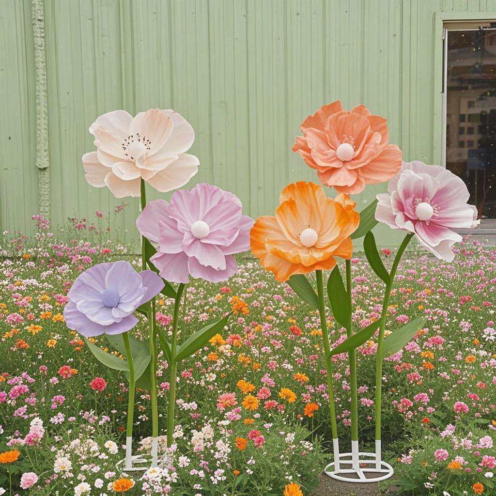 摄影楼拍摄道具立体巨型纸花婚庆手工褶皱纸艺花仿真花场景布置