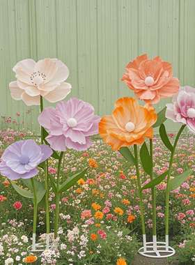 摄影楼拍摄道具立体巨型纸花婚庆手工褶皱纸艺花仿真花场景布置