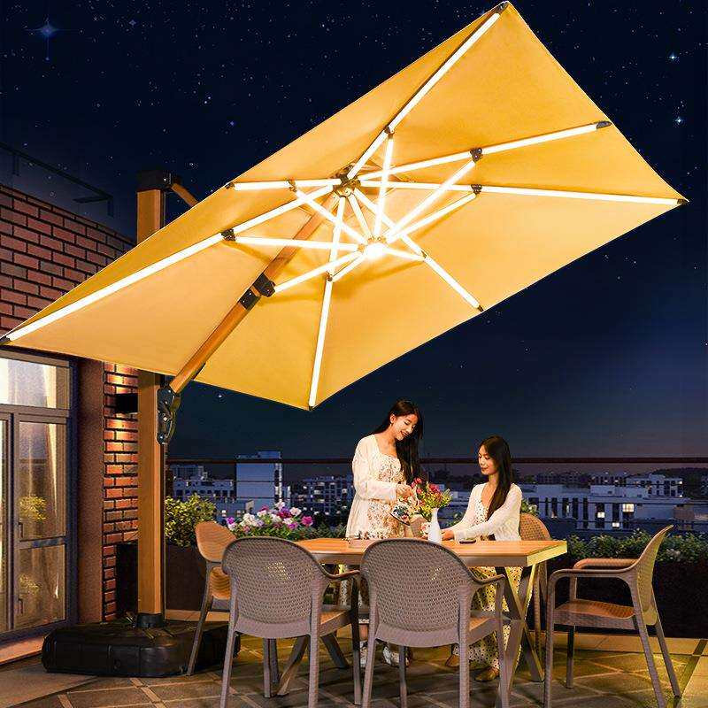 莫家户外遮阳伞庭院伞大型摆摊太阳伞室外露天花园阳台液压罗马伞