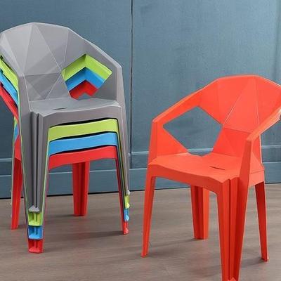 户外椅塑料靠背椅子钻石椅家用成人大排档户外夜市摊宵夜加厚凳子