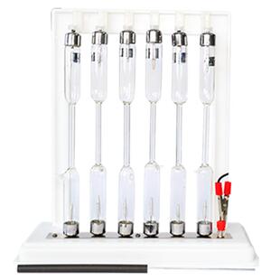 放电管组六支观察气的发射氢氦汞氖氩氮发射光谱原子教学校