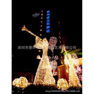 圣诞节天使景观策划环境艺术设计圣诞树美陈大型活动