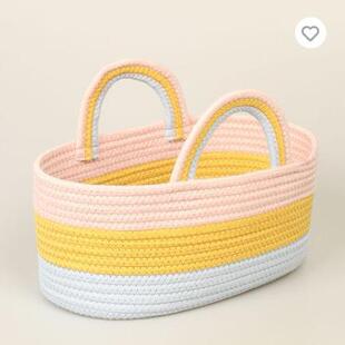 棉绳婴儿篮儿童房间卧室杂物尿不湿收纳筐家用编织玩具储物挂袋