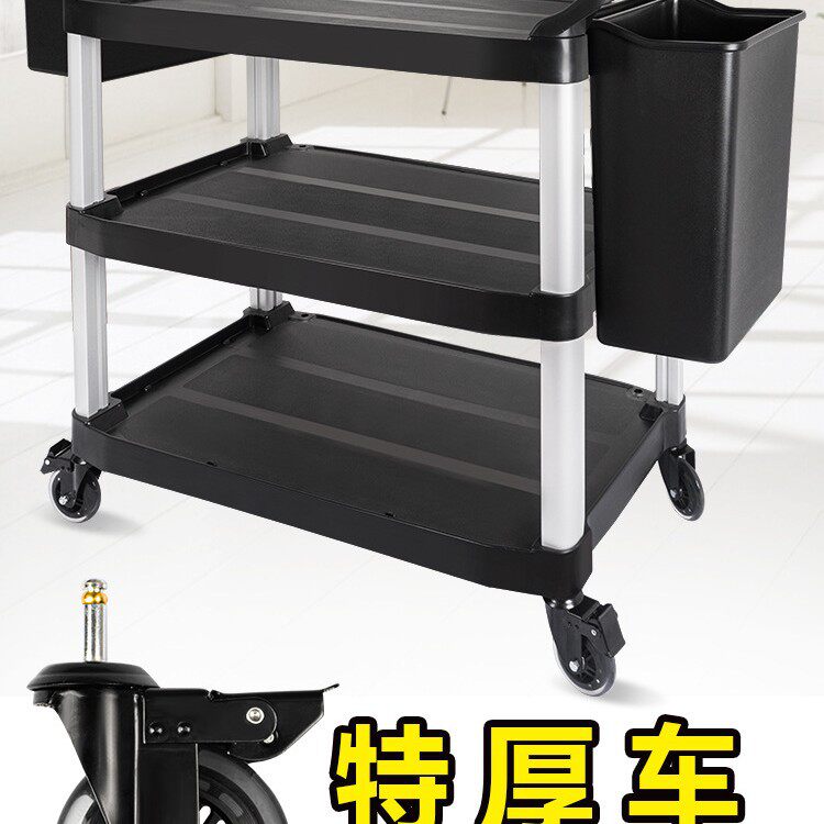 收碗车撤台收餐车三层塑料推车餐厅饭店酒店火锅店上菜餐车送餐车
