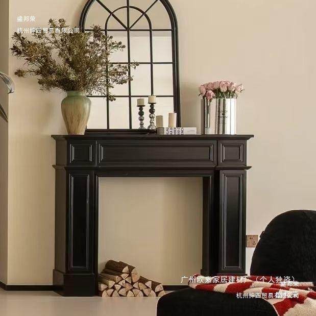 美式复古欧式壁炉装饰柜装饰壁炉架雕花乡村民宿法式客厅玄关摄影