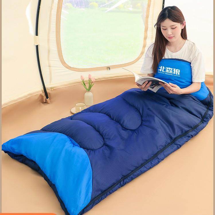 睡袋成人户外露营冬季加厚防寒男旅游隔脏大人单双人被子室内午休
