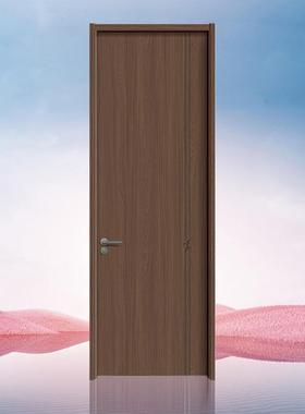 棋牌室卧室门套装门简易家用现代简约一体全实木整套木门平开门