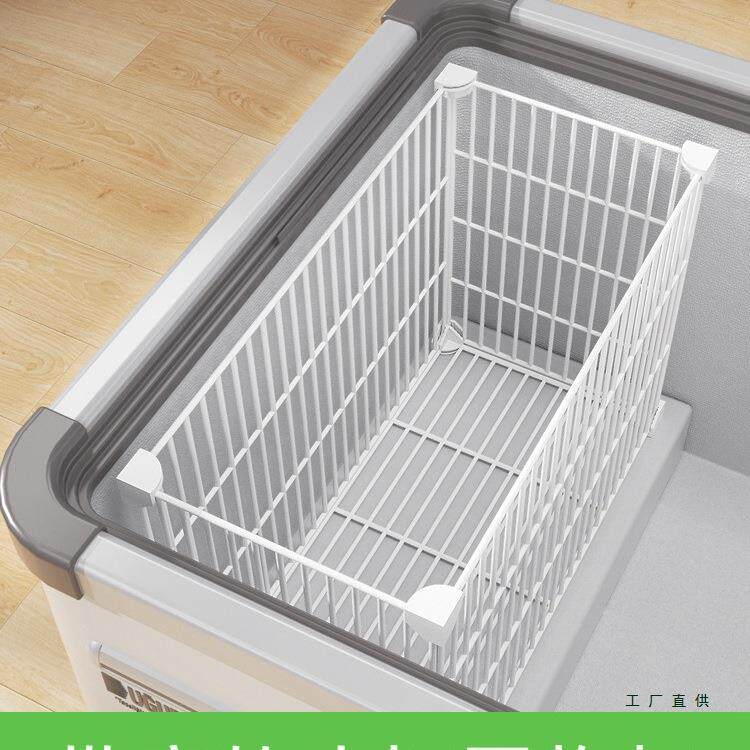 冰柜隔断分格收纳筐冷柜专用分隔栏分类神器分层架冰箱内部置物架