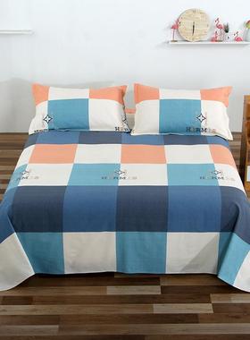 学协国民老式纯棉床单单件单人全棉加厚老款上海粗布双人印花