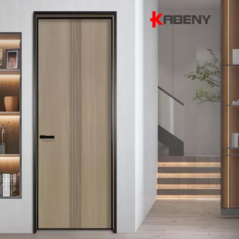 现代简约碳晶T型隔音铝木门房间门平开门高端公寓卧室室内隔音门