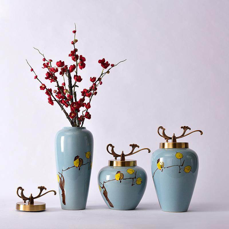 新中式陶瓷家居饰品摆件样板间客厅电视柜玄关家具软装插花花瓶,鲜花速递/花卉仿真/绿植园艺,割草机/草坪机,淘宝优惠券,粉丝福利购,淘宝优惠卷