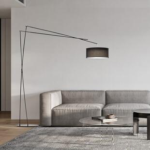 中山工厂艺术轻奢别墅客厅落地灯沙发旁茶几北欧极简设计感艺术感