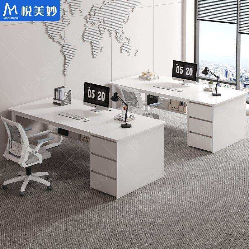 电脑桌子台式带抽屉现代简约办公桌椅组合家用书桌学生学习写字桌