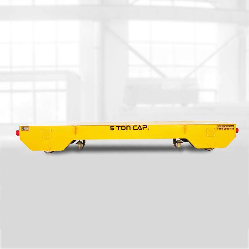 河南帕菲特自动化生产线滑触线轨道搬运电动平板车5吨