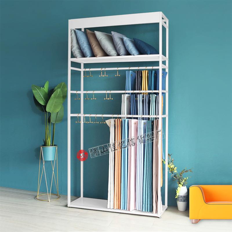 窗帘样本展示架布艺展会厅吊卡落地架抱枕货架墙纸版本置物架