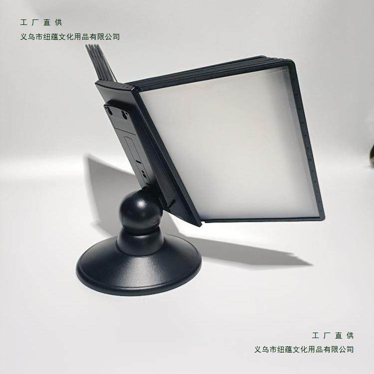 桌面文件架A4翻页旋转展示架车间菜谱文件相册活页台卡资料收纳夹