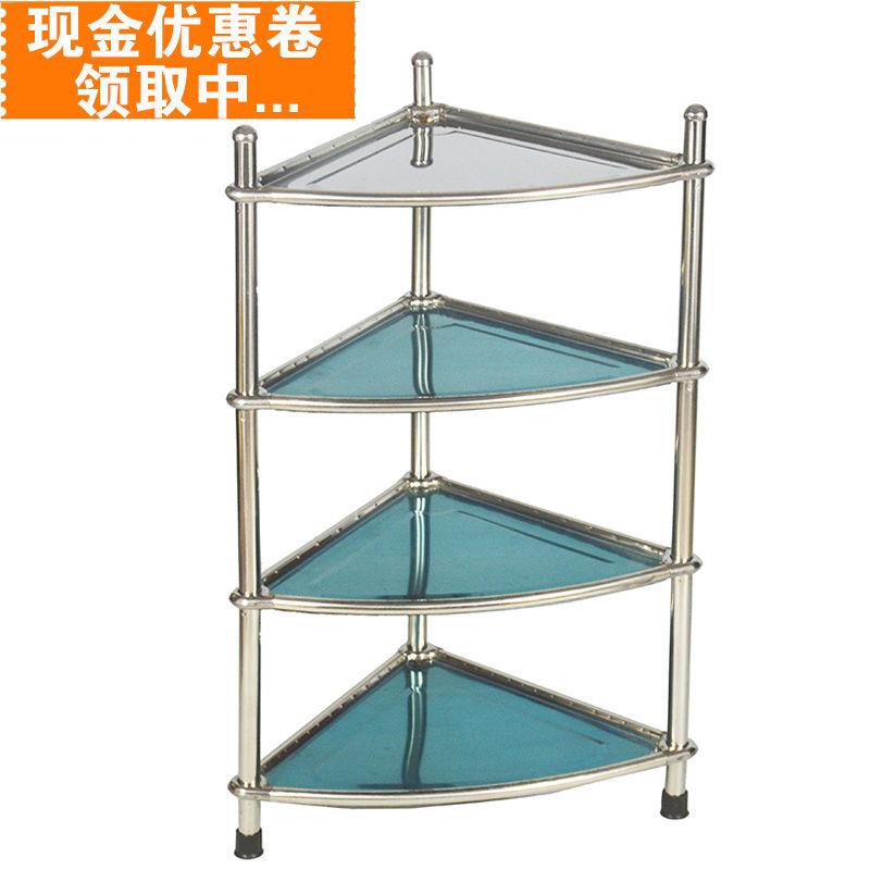 卫生间置物架洗手间脸盆架浴室不锈钢多层落地厕所墙角收纳三角架
