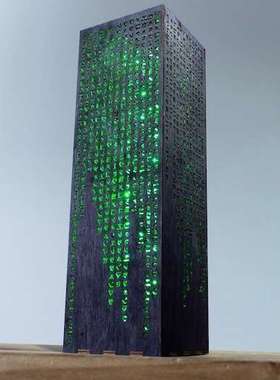 爆款green code lamp绿色代码夜灯象形文字灯箱led灯气氛台灯