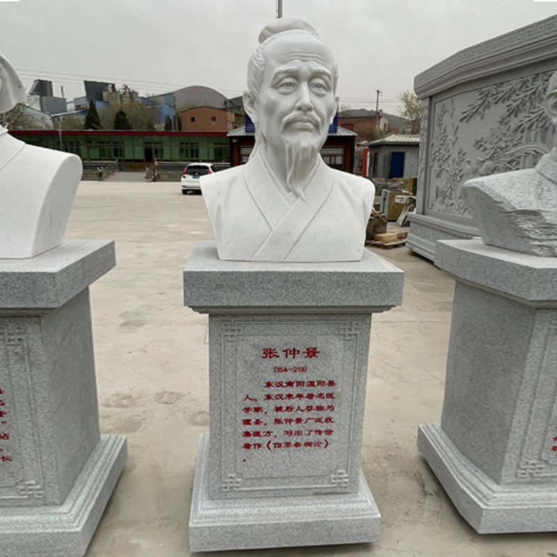 汉白玉花岗岩名人半身胸像雕塑