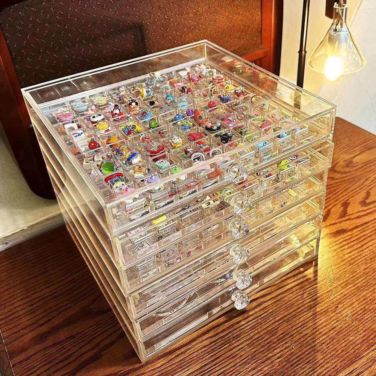 华仔别墅美甲片收纳小饰品收纳珍珠收纳贝壳收纳美甲钻盒