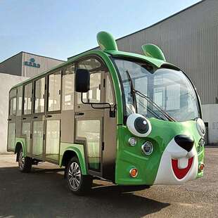 工厂直销景区接待车旅游区接驳车楼盘看房车卡通封闭式电动观光车
