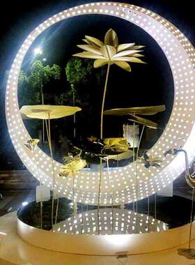 户外大型创意美陈网红天使之翼景区LED灯光节夜游亮化互动装置