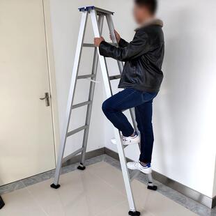 登月人字合页梯2M工程用双面梯叉梯广告梯折叠梯便携折叠加厚