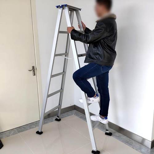 登月人字合页梯2M工程用双面梯叉梯广告梯折叠梯便携折叠加厚