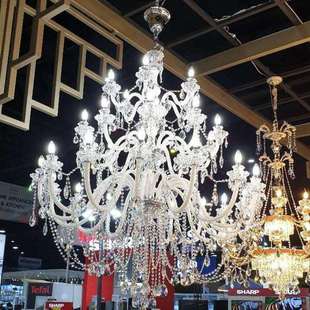 欧式吊灯客厅水晶灯简约现代卧室灯大气别墅挑空楼梯灯婚庆灯中山