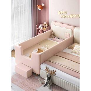 ft儿童床拼接床带护栏加宽床拼接床边床女孩床侧边床新生婴儿宝宝