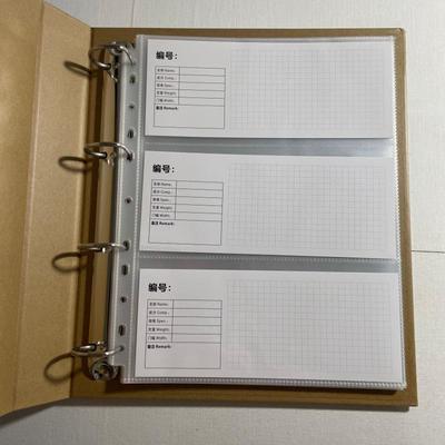 4透明袋活页本纺织布料样本册皮革辅料产品样品展示册服装色卡本