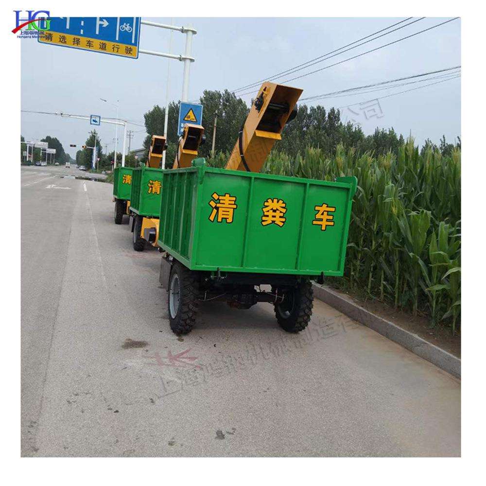 牛场单杠柴油清粪车机械式螺旋提升除粪车三轮鸡场粪便清理车